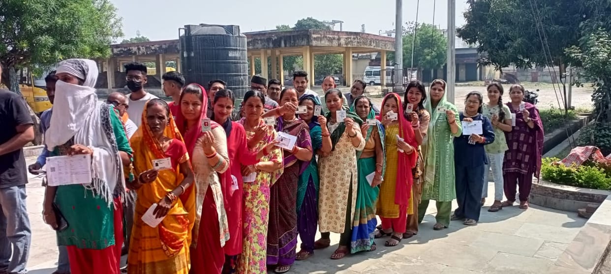 Girls and women appeared excited about voting