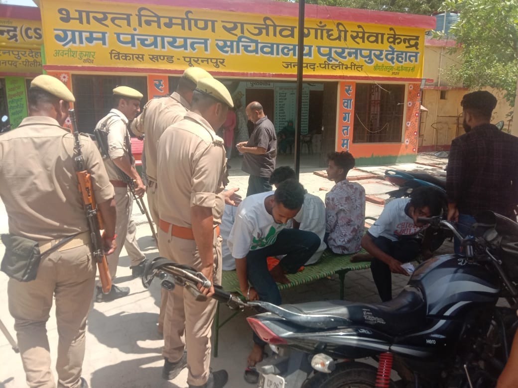 Police dispersed the crowd near the polling station