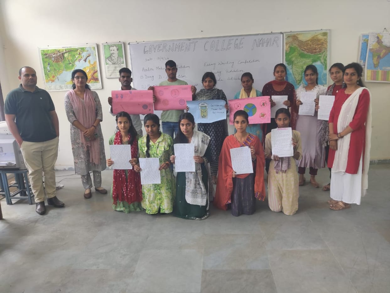 Shankar won in poster making competition