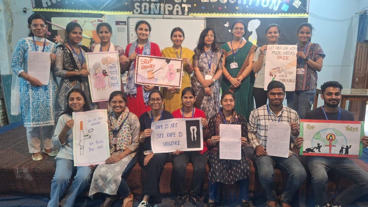 Neha was first in essay writing and poetry reading