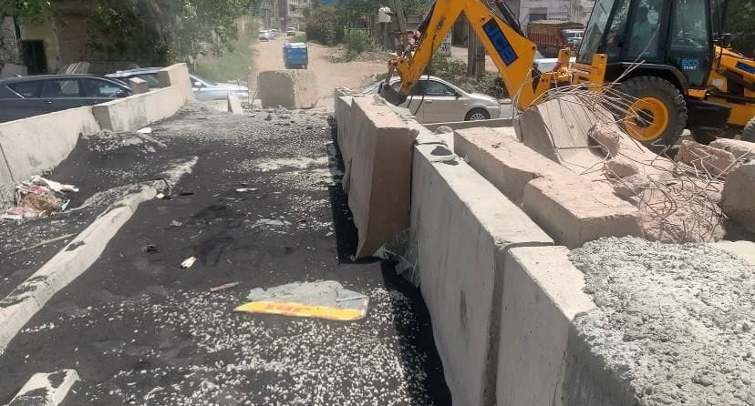 Blockades are being removed with bulldozers, time is being taken to cut the bars from the road