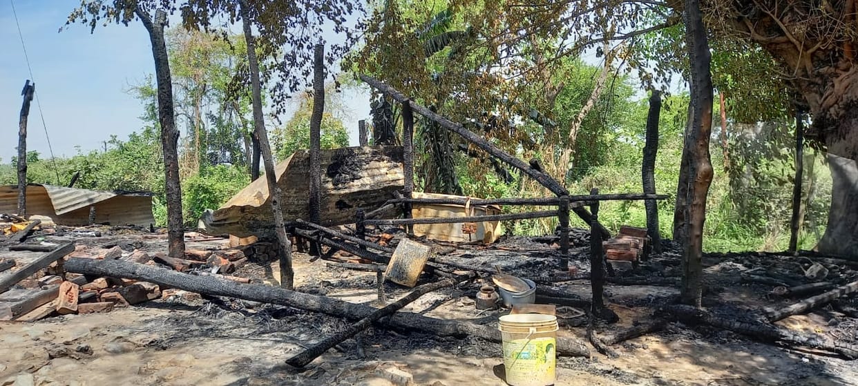Fire. broke. three places. Kichha. gas cylinder. exploded.
