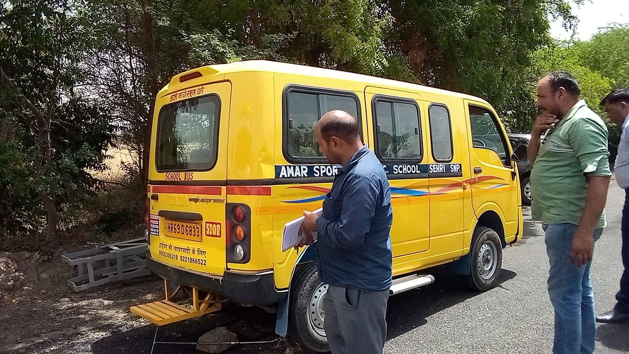 Drivers arrived to get the defects rectified and checked, 14 school vehicles passed