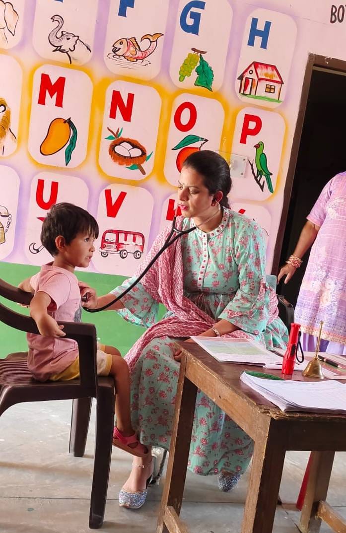 A little girl is becoming a heart patient at birth.