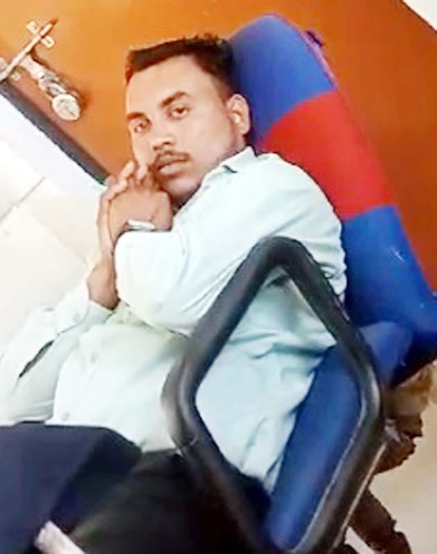 Video of young man sitting on veterinary officer's chair goes viral