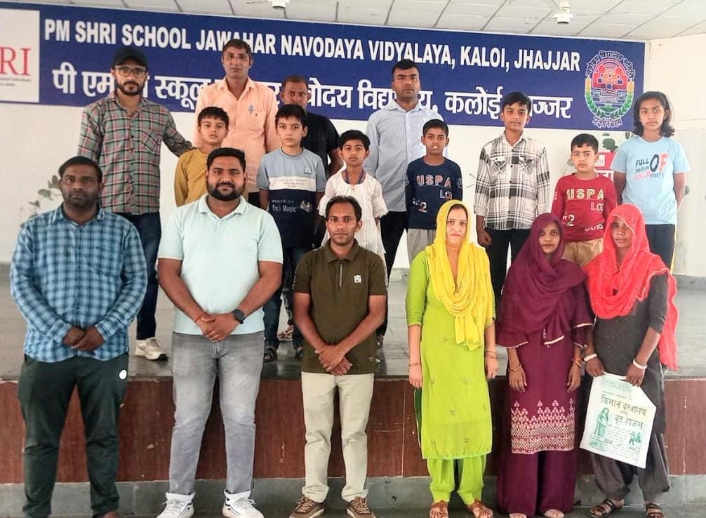 Honoring the selected students in Navodaya Vidyalaya