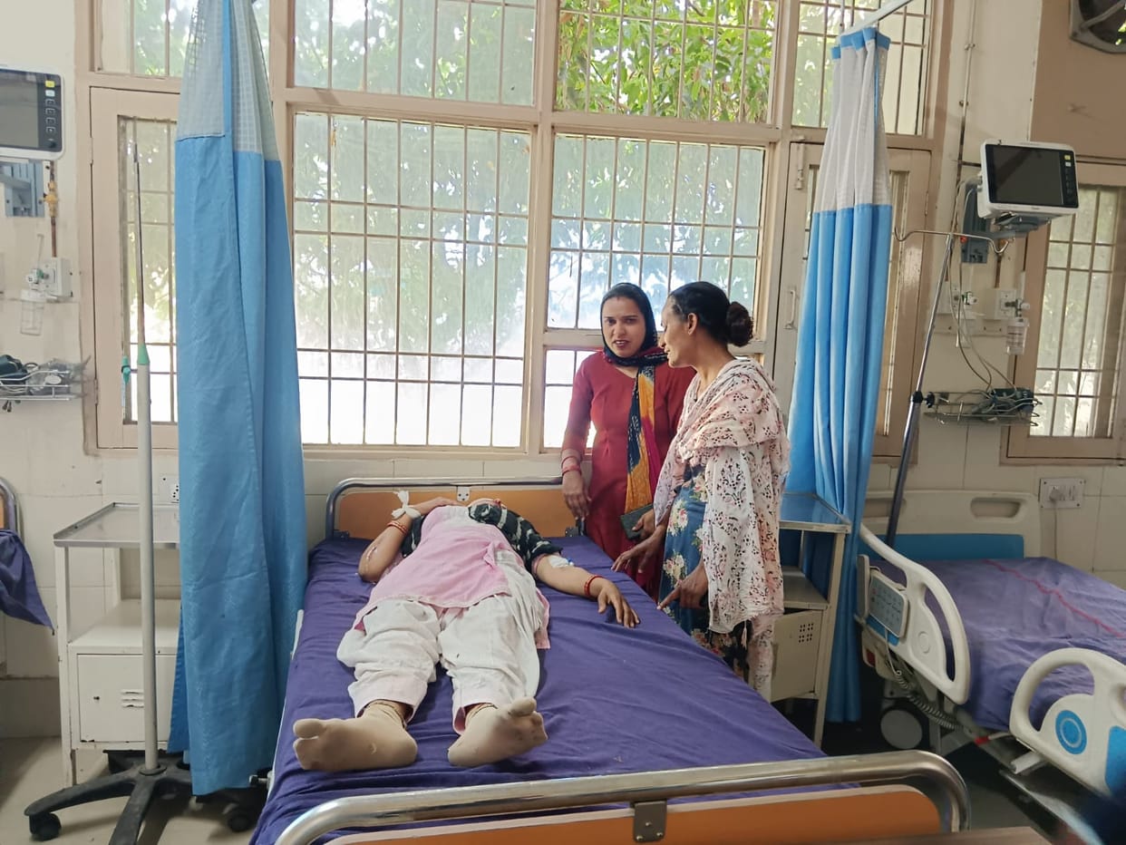 Dumper hits mother and son, child dies