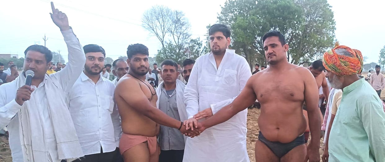Haryana Kesari-Braj Kesari's wrestling ended in a draw