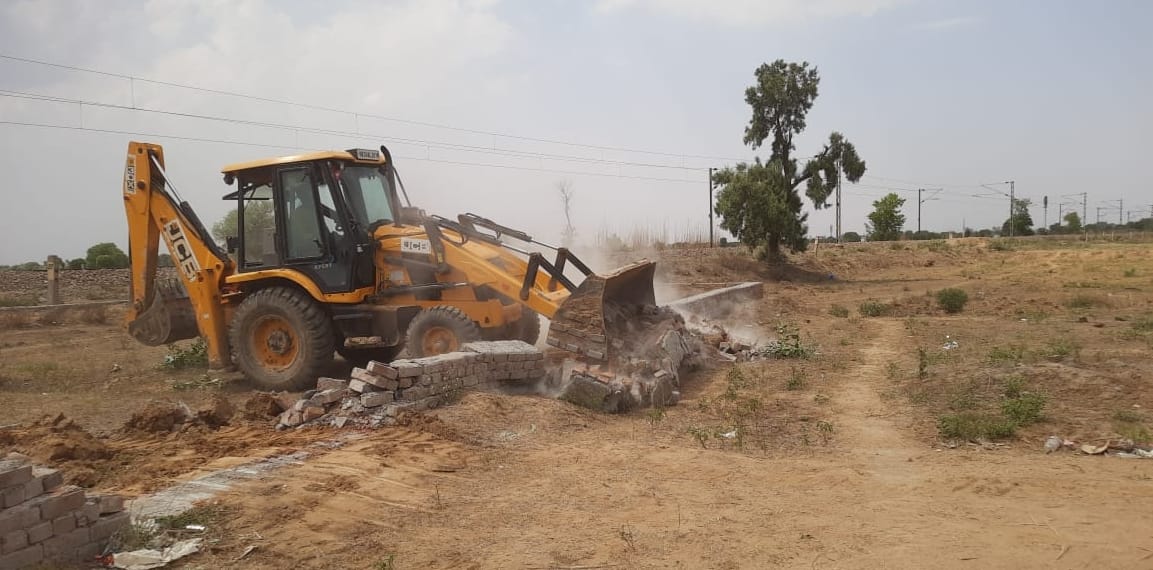 Illegal construction developed on three acres demolished