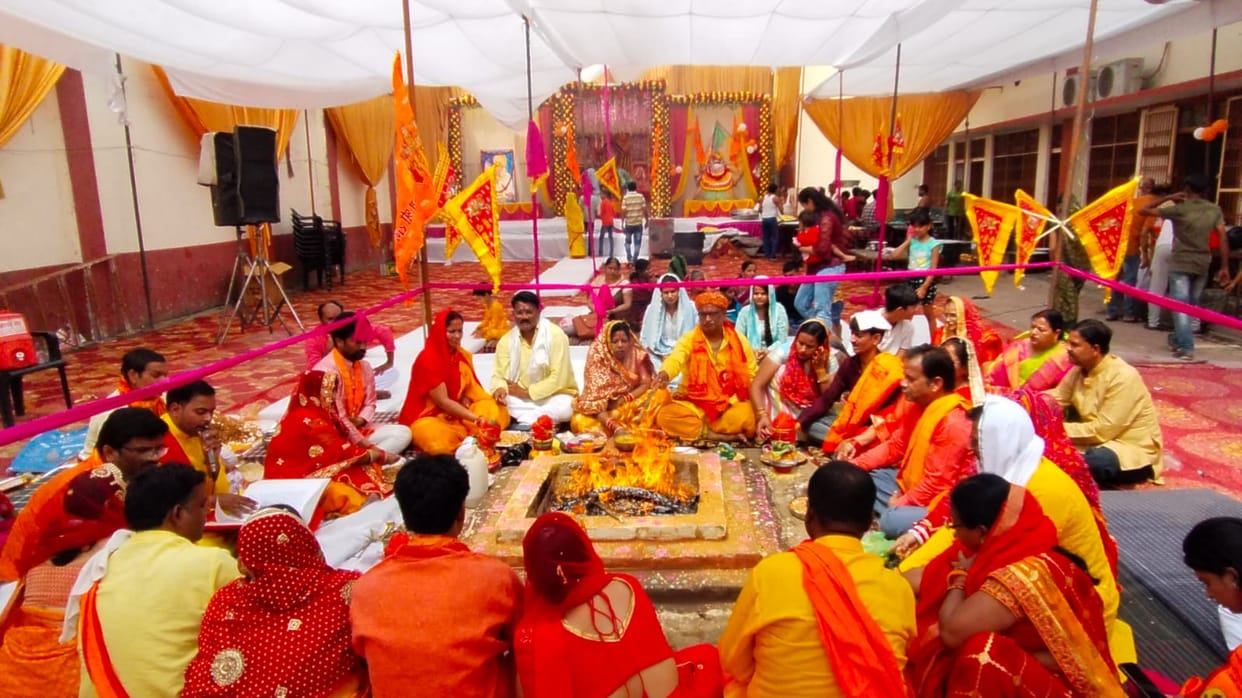 Sunderkand recitation took place at various places on Hanuman Jayanti
