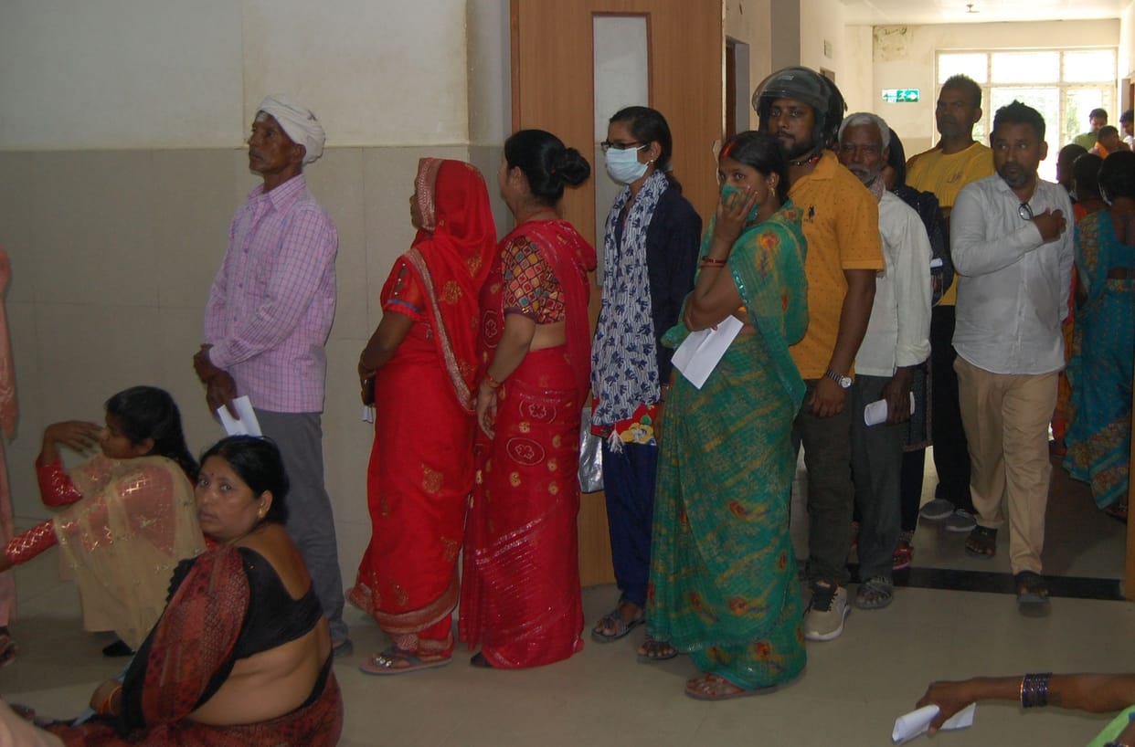 Lines upon lines had to be formed in the medical college.