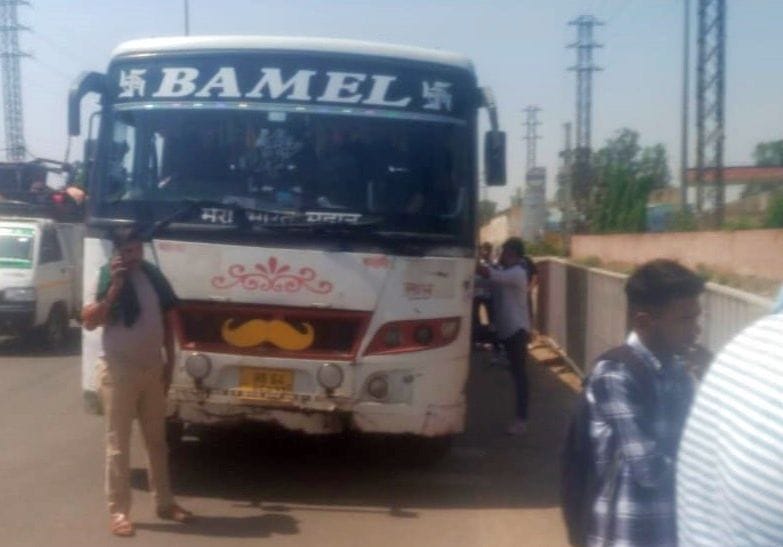 A challan of Rs 27,500 was issued for a bus running without a permit.