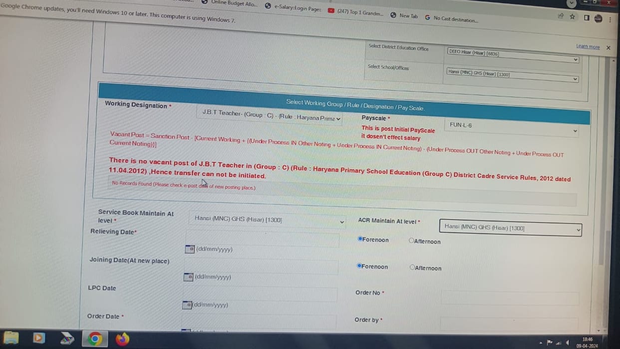 More teachers transferred than sanctioned posts, salary stuck
