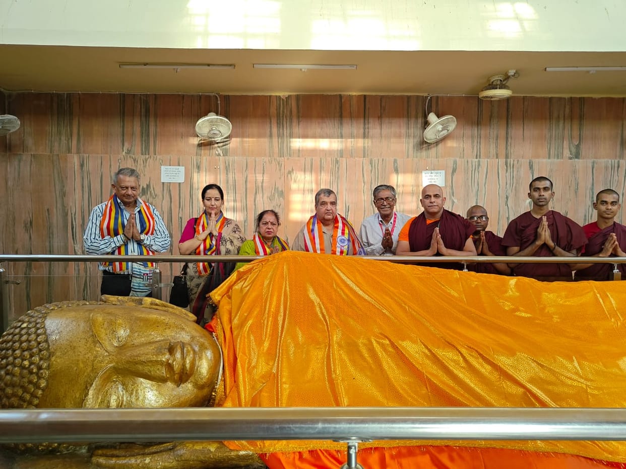 IATO President visited the reclining statue of Mahatma Buddha