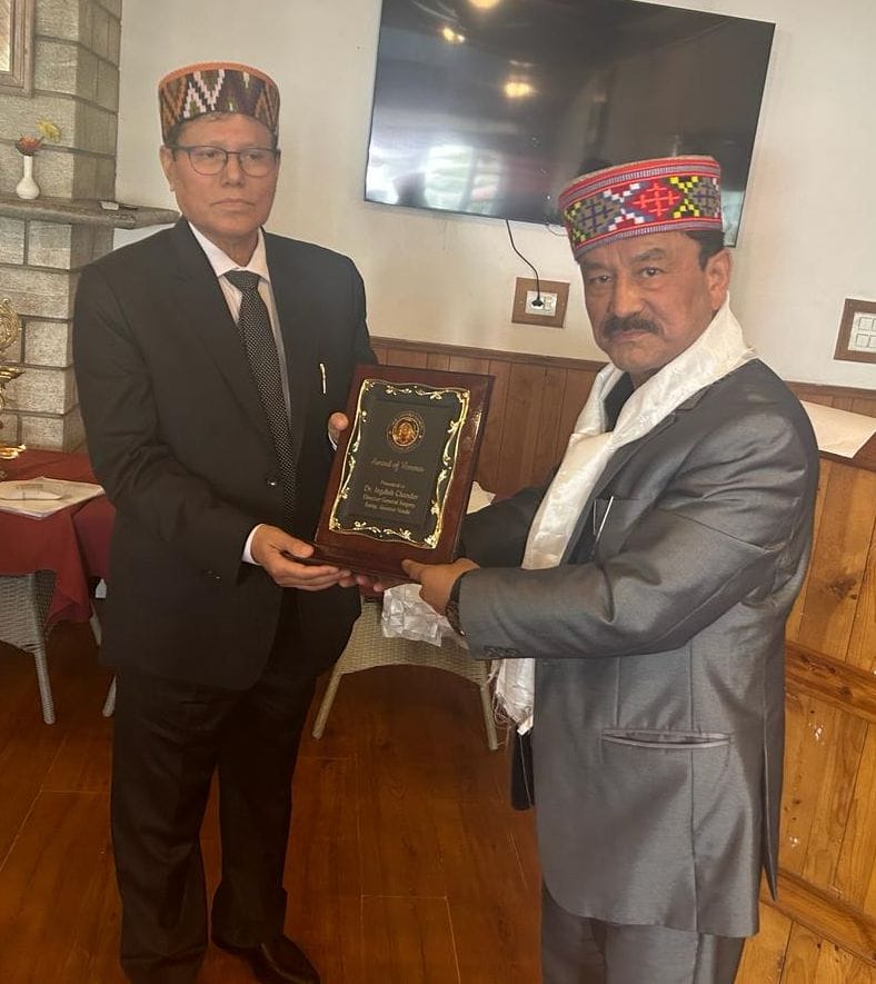 Dr. Jagdish honored by Jan Chetna Samiti