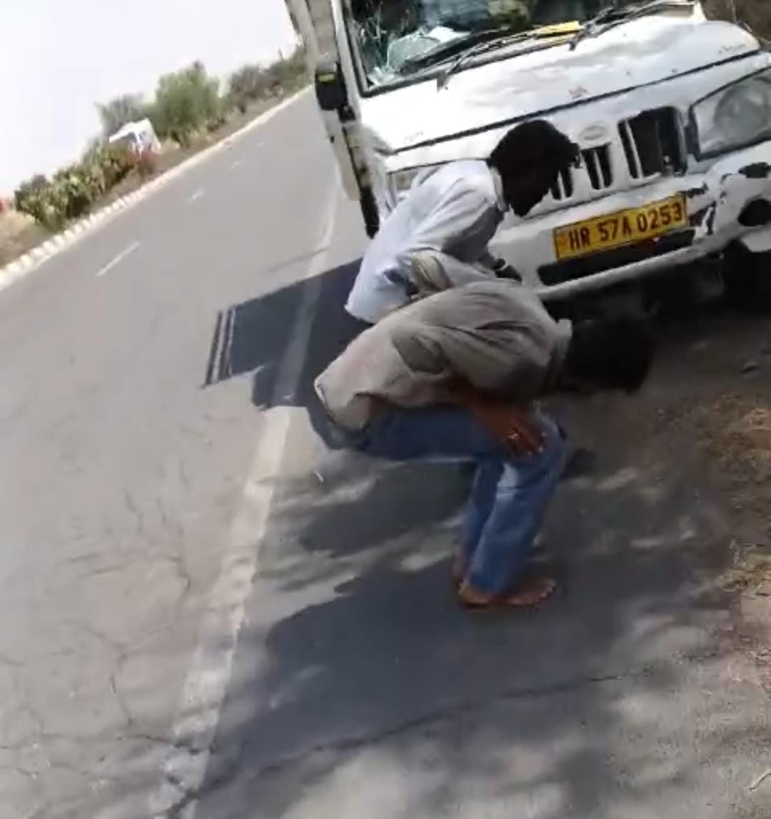 The pickup dragged the cyclist two kilometers, the truck driver stopped ahead