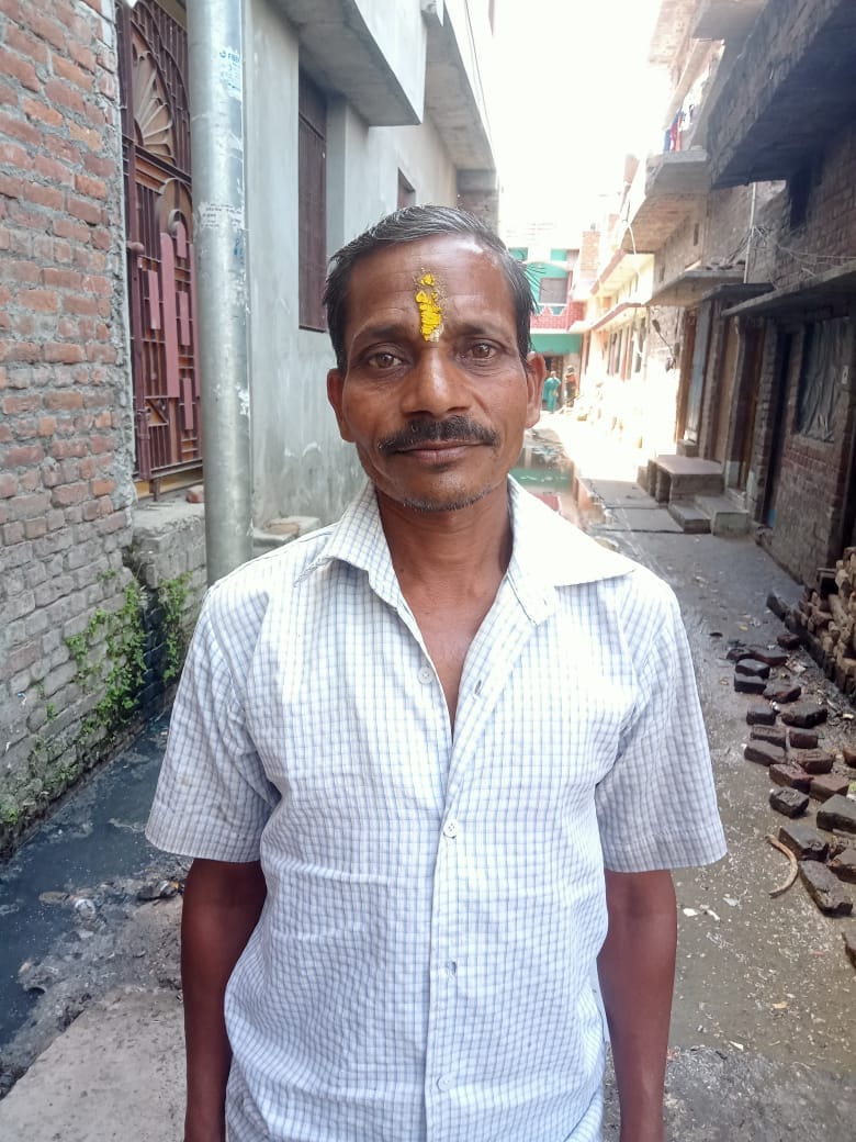 Drain construction has become a problem, people are forced to wade through dirty water.