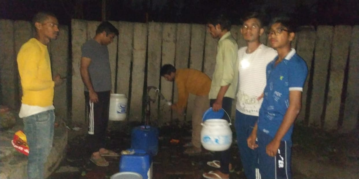 People from 5 colonies are bringing water from 3 kilometers away