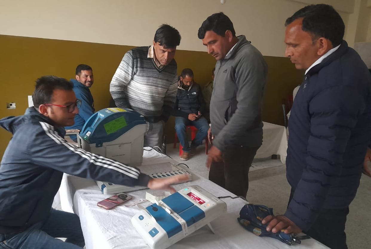 Election rehearsal conducted for polling officers in Bharmour