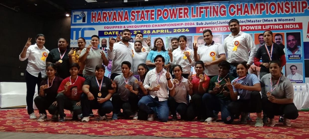 Sonipat and Bhiwani dominated in power lifting competition