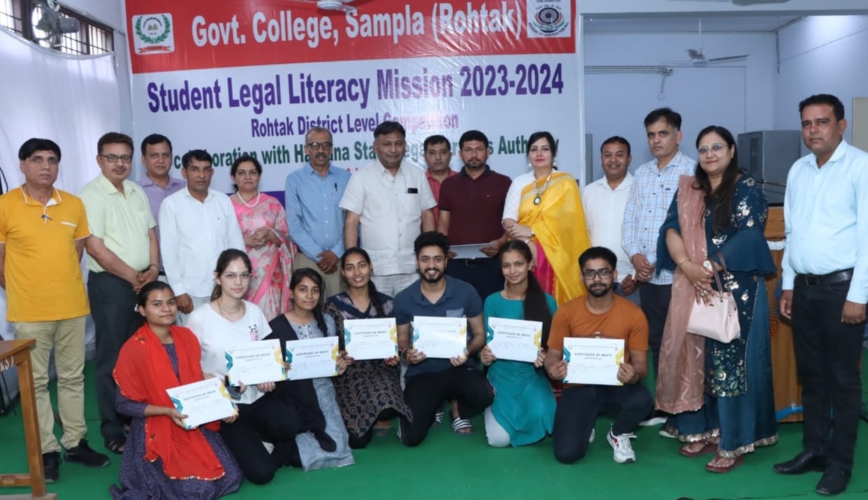 Made aware about law in Government College Sampla
