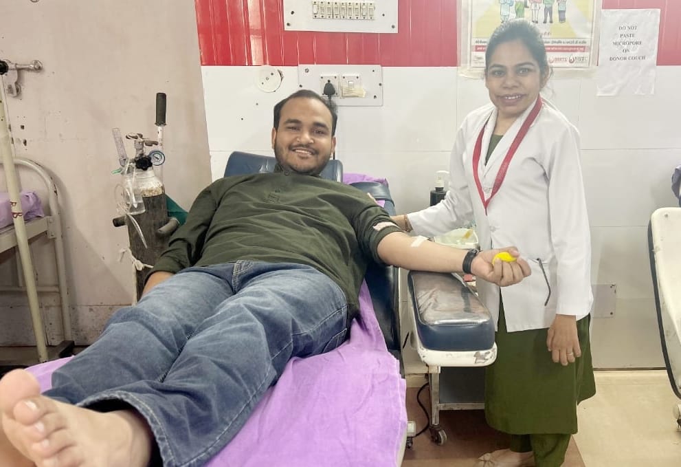 Vipul became a blood donor for the 34th time at the age of 28.