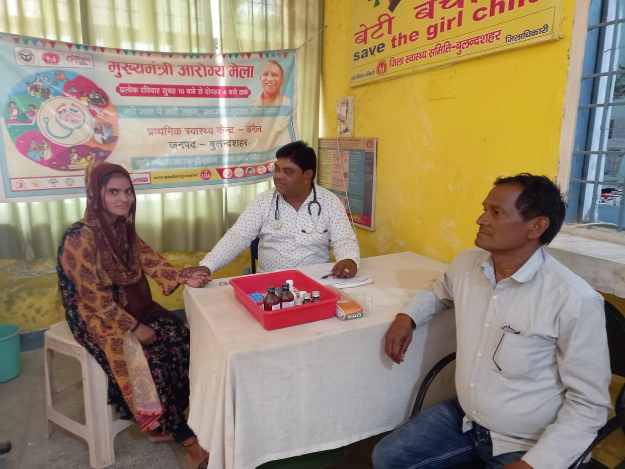 Patients suffering from fever and diarrhea reaching the health health fair camp