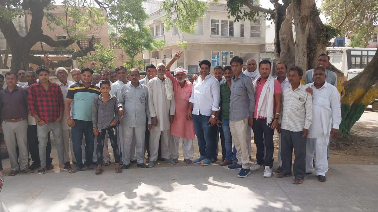 Supporters from Rampura village reached Gurugram to file nomination of Rao Inderjit Singh.