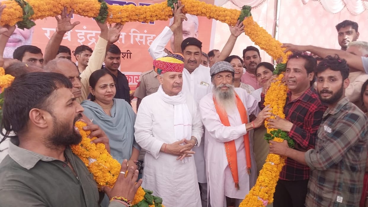 Rao Inderjit Singh visited Saharanwas and Burhpur