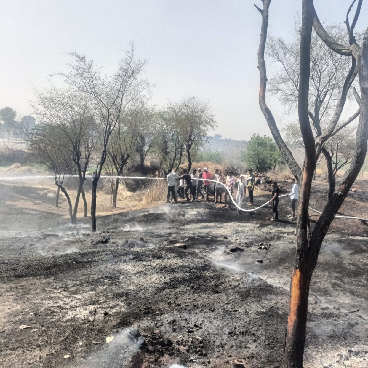 Goods and fuel burnt to ashes in fire in Totaheri-Silarpur