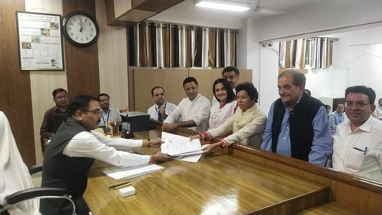 Many leaders of Hooda Group along with SRK Group participated in filing nomination of Kumari Selja.