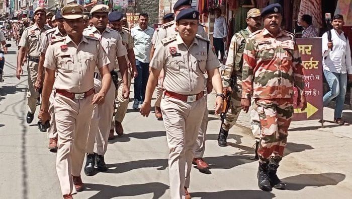 Police administration took out flag march