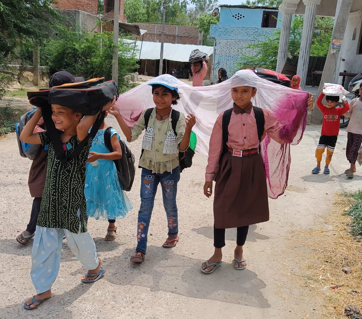 People wandering to quench their thirst in the hot afternoon