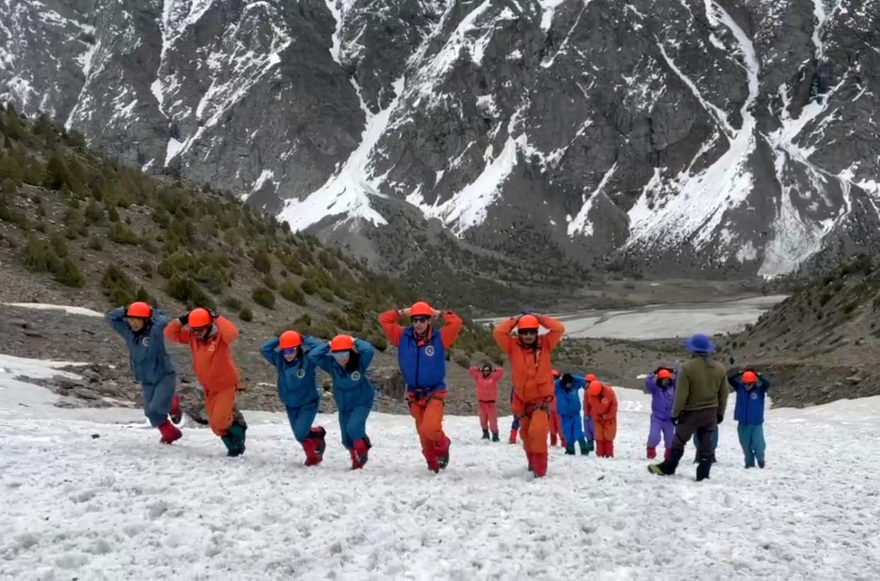 32 trainees are taking training in basic mountaineering