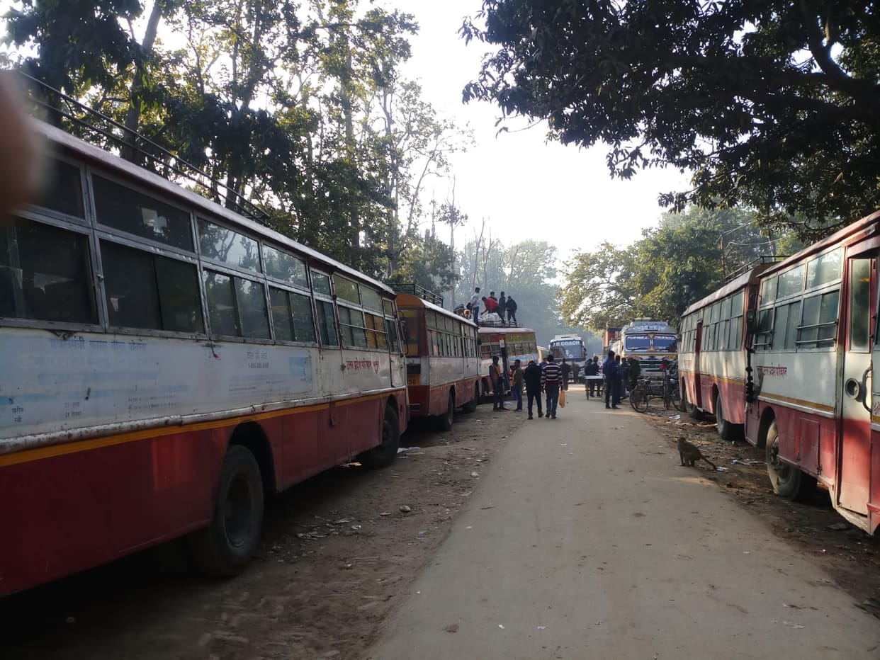 Wheels of Uttarakhand buses stopped due to strictness of UP