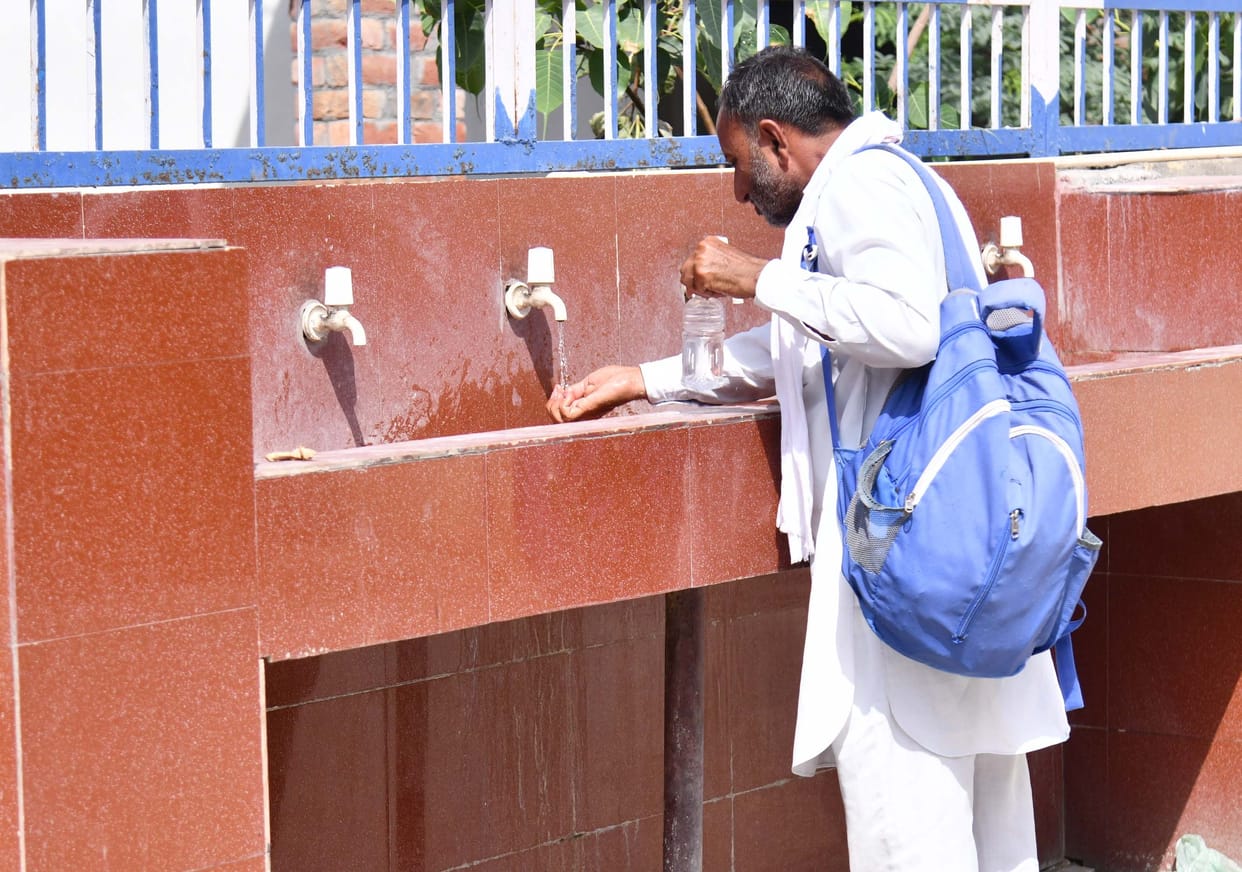 Not even cold water at bus stand and railway station