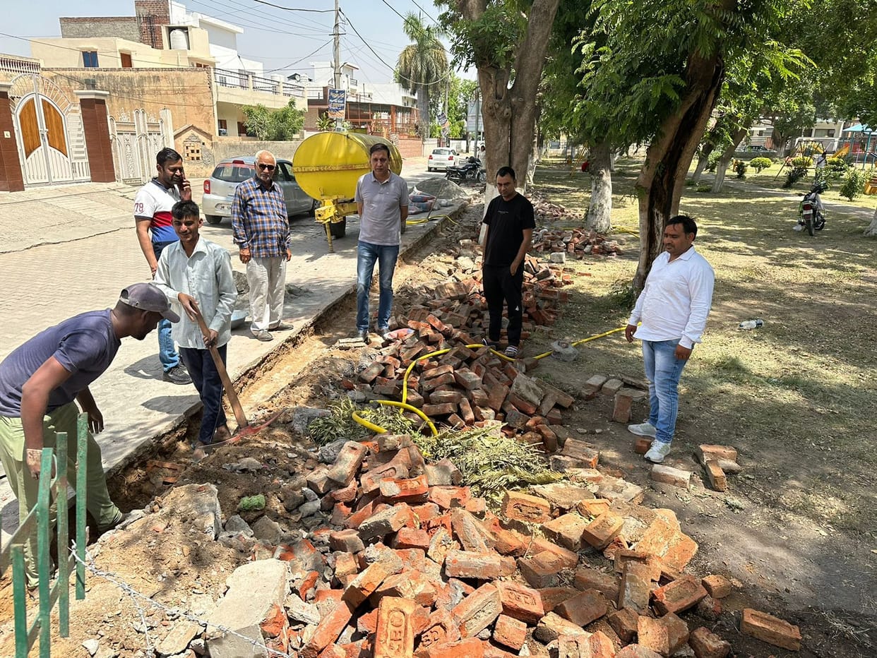 Poor material was being used in the construction of dilapidated park, work stopped