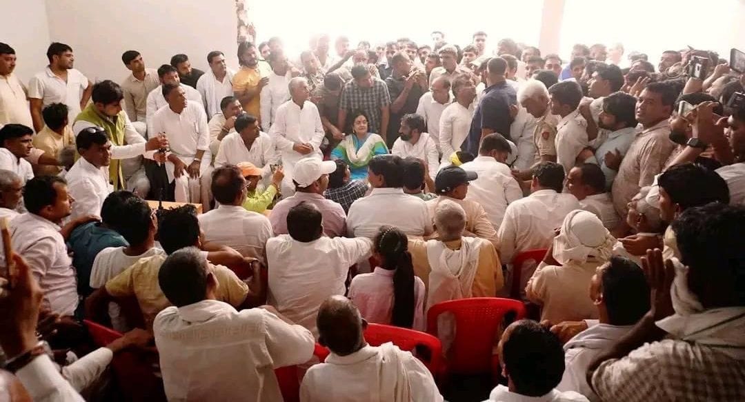 Inauguration of office of Congress candidate Rao Dan Singh in Tosham