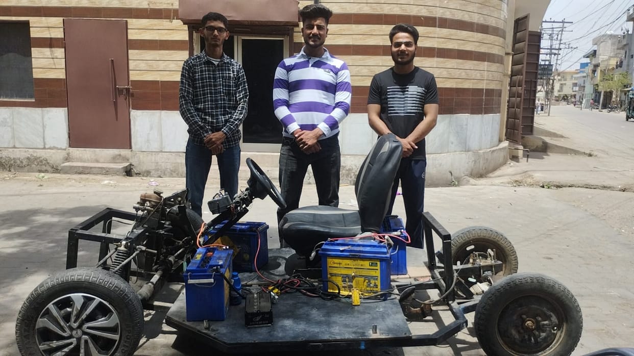 Polytechnic students are busy making electric cars from three wheeler kits