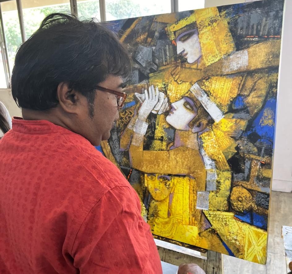 Students learned from the experiences of artists in the Kala Utsav workshop.