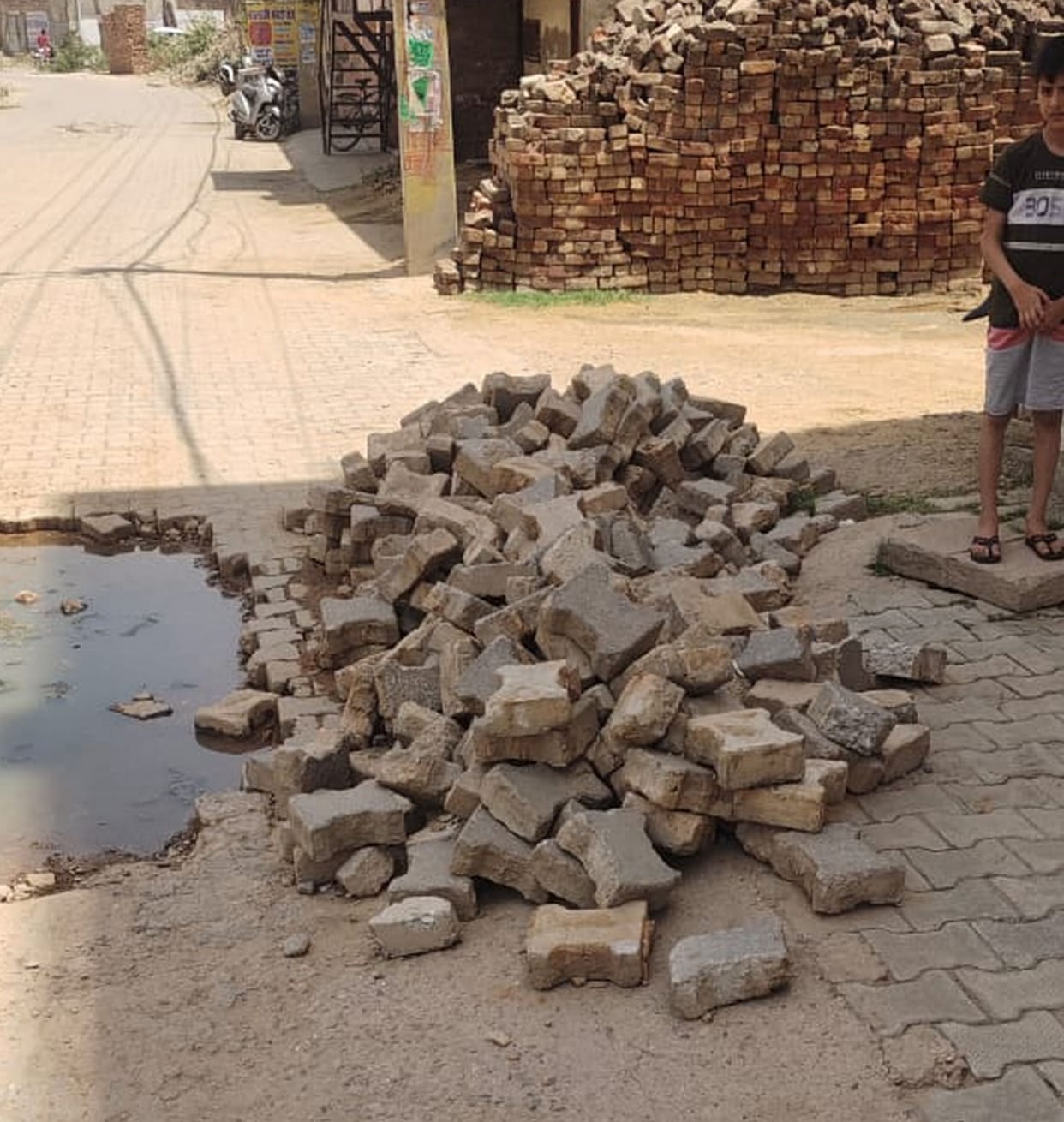 the interlock tiles were not put back in.