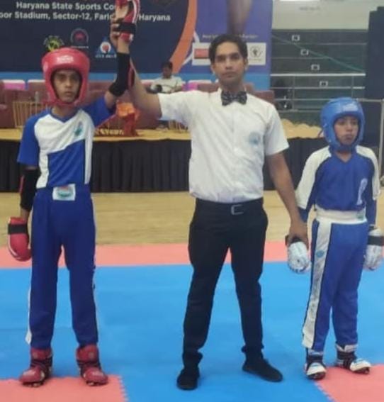 Siha's Yug Chauhan won two gold medals in kick boxing.