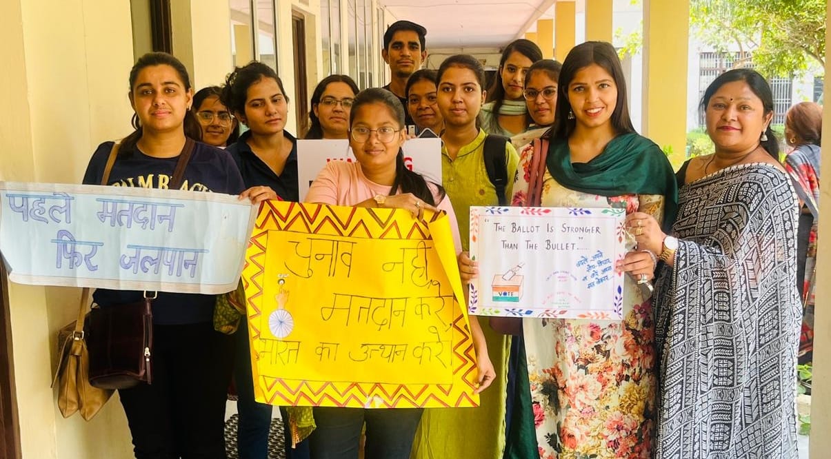 Created awareness about voting by making posters