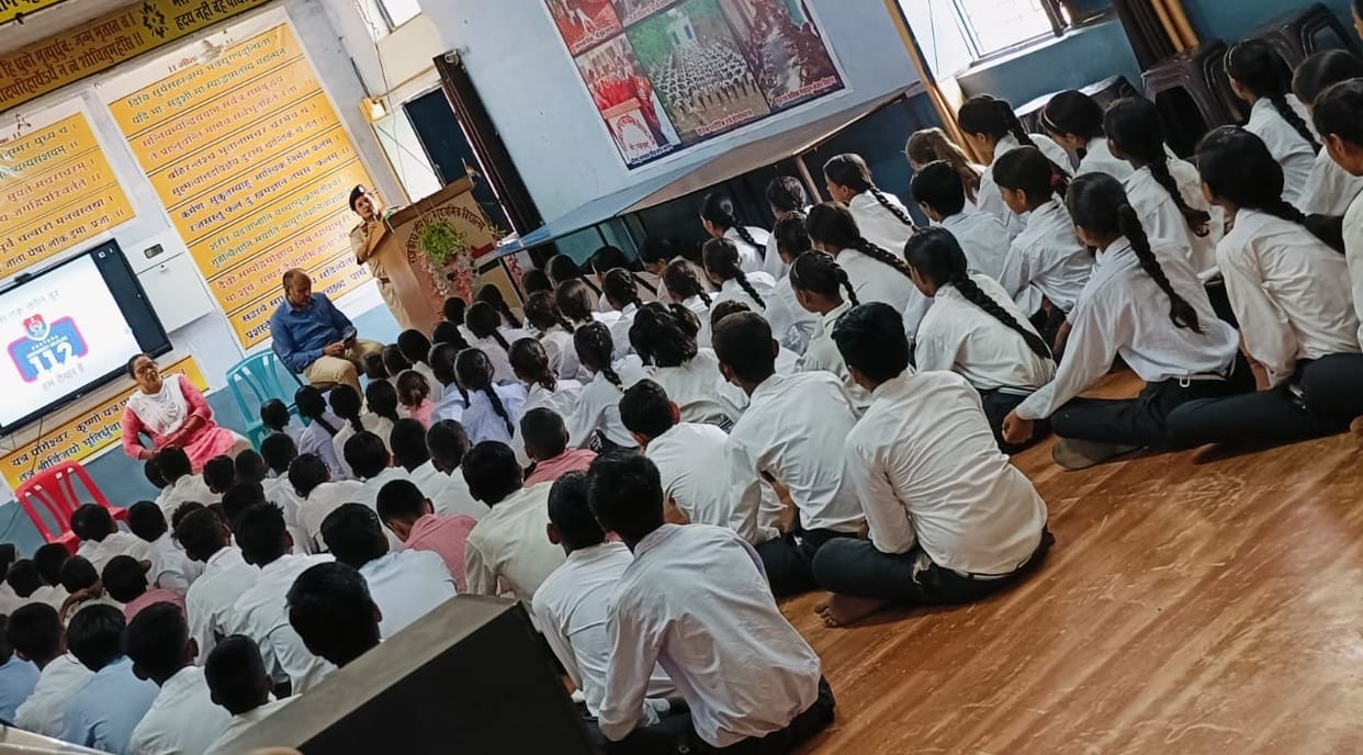He gave information about good touch and bad touch to the students in the school