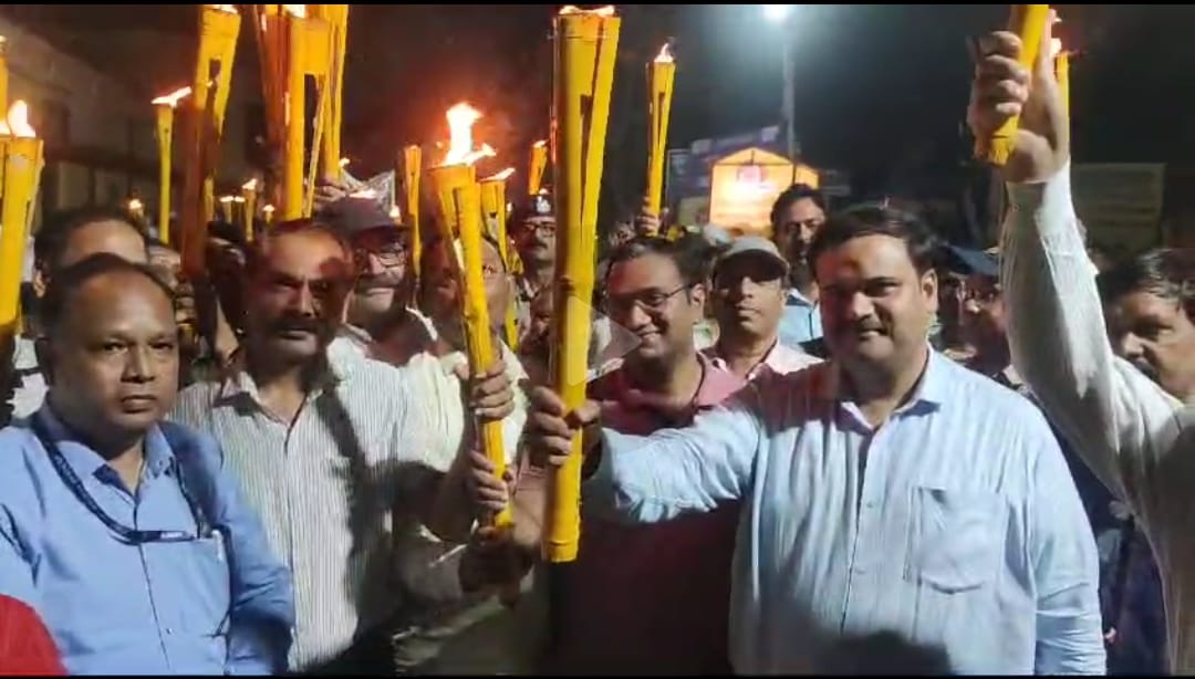 Torch rally taken out for 100 percent voting in khargone