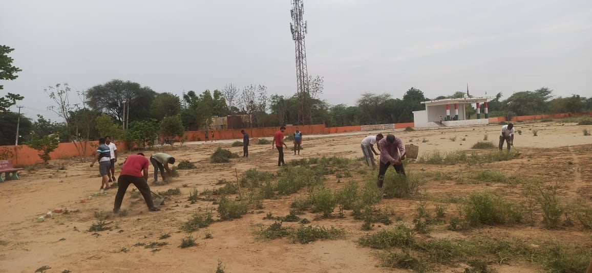 Youth cleaned the playground