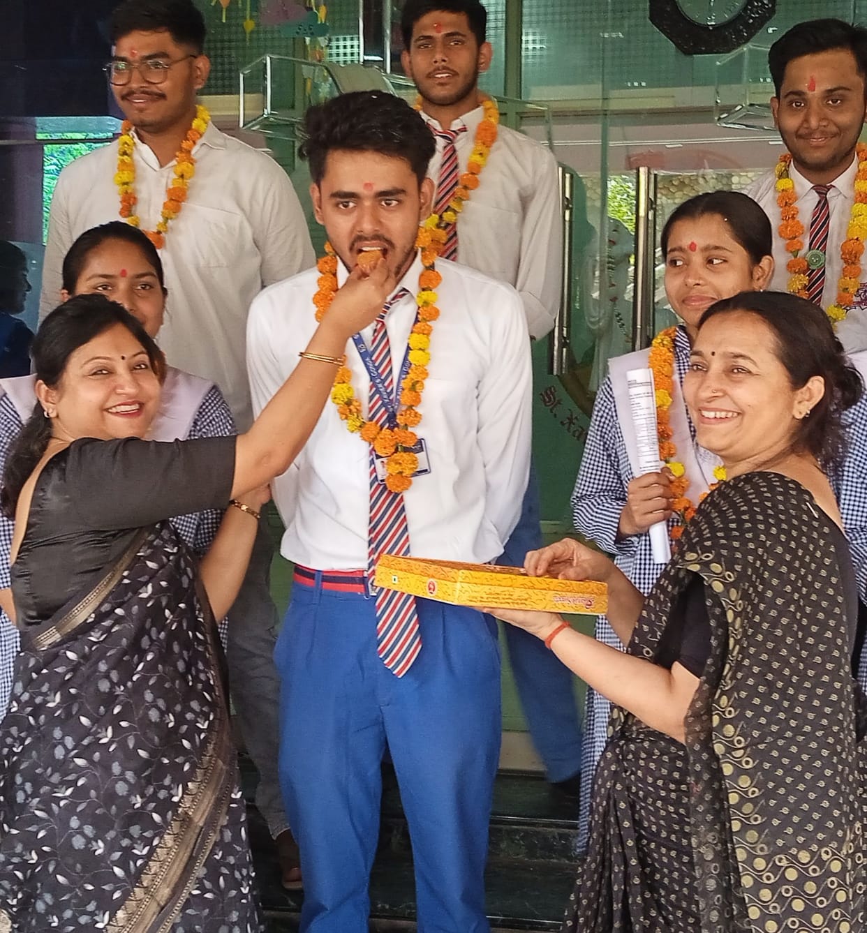 Navneet stood first in high school and Varun stood first in intermediate