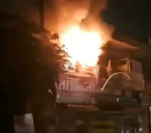Fire breaks out in shop, goods burnt to ashes