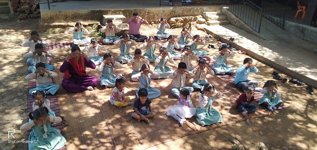 Gave yoga tips to children at night, also made them aware about health