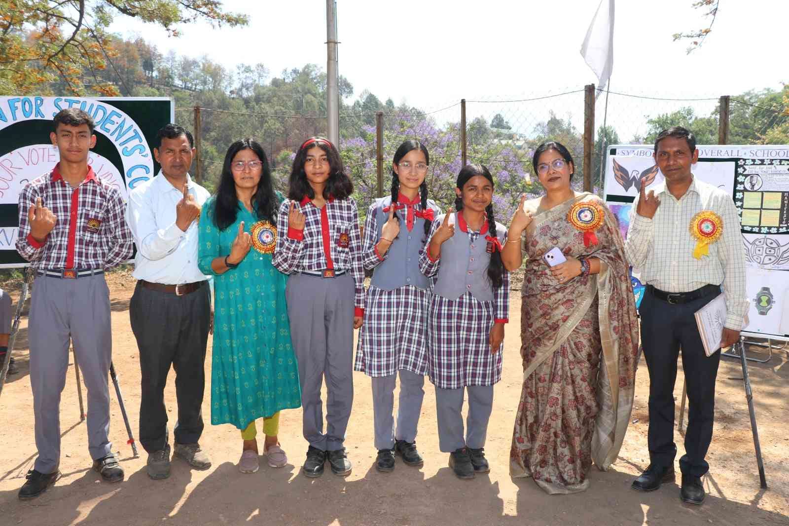 Student council elections in KV School Subathu